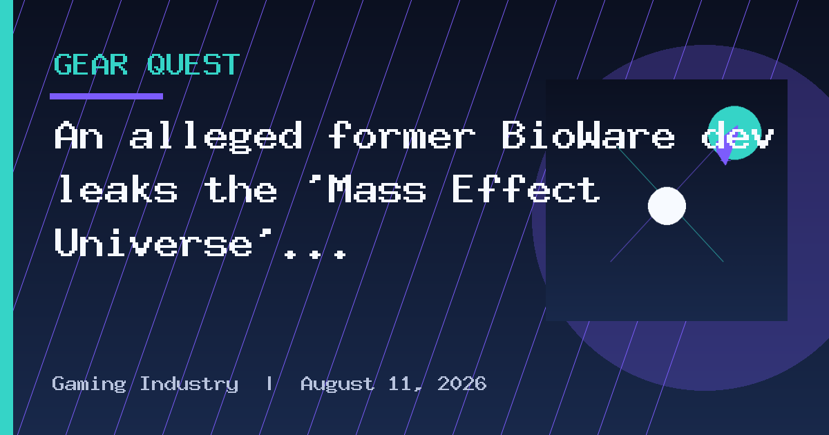 An alleged former BioWare dev leaks the 'Mass Effect Universe' trailer