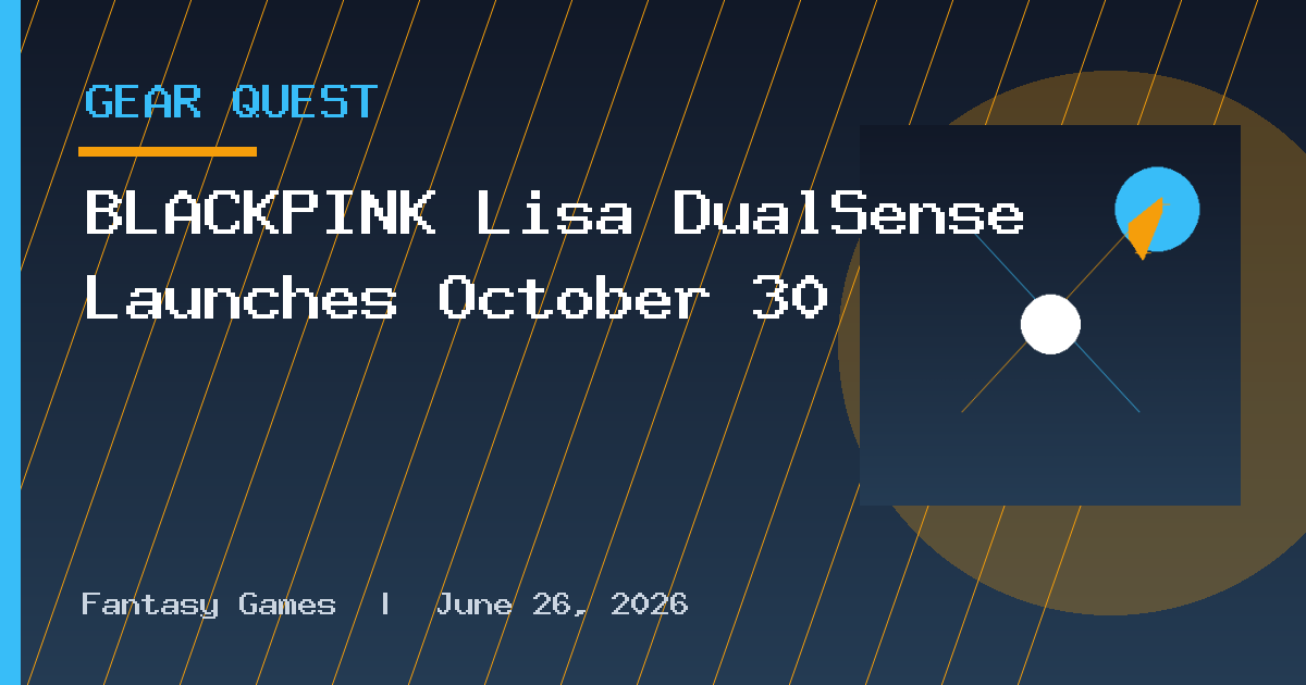 BLACKPINK Lisa DualSense Launches October 30
