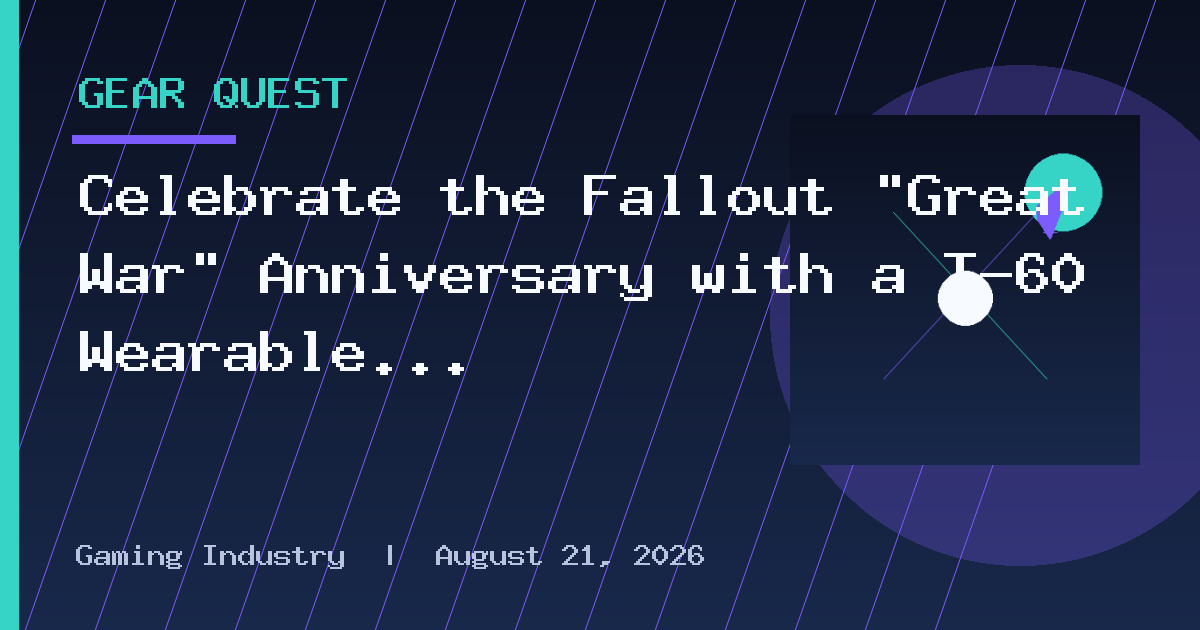 Celebrate the Fallout “Great War” Anniversary with a T-60 Wearable Helmet