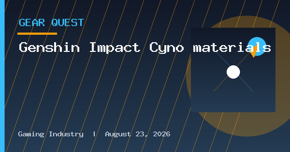 Genshin Impact Cyno materials