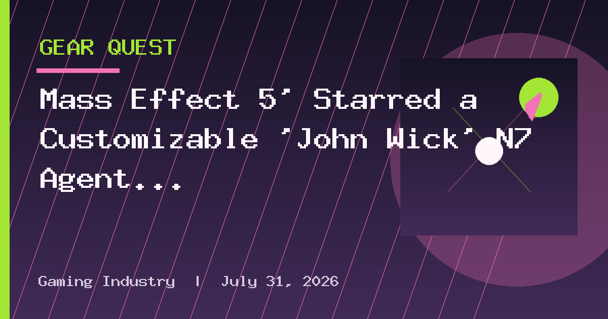 Mass Effect 5’ Starred a Customizable ‘John Wick’ N7 Agent 600 Years