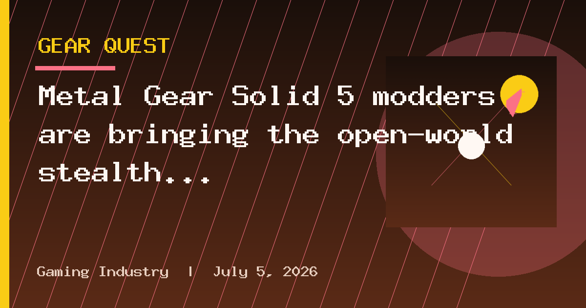 Metal Gear Solid 5 modders are bringing the open-world stealth game more in line