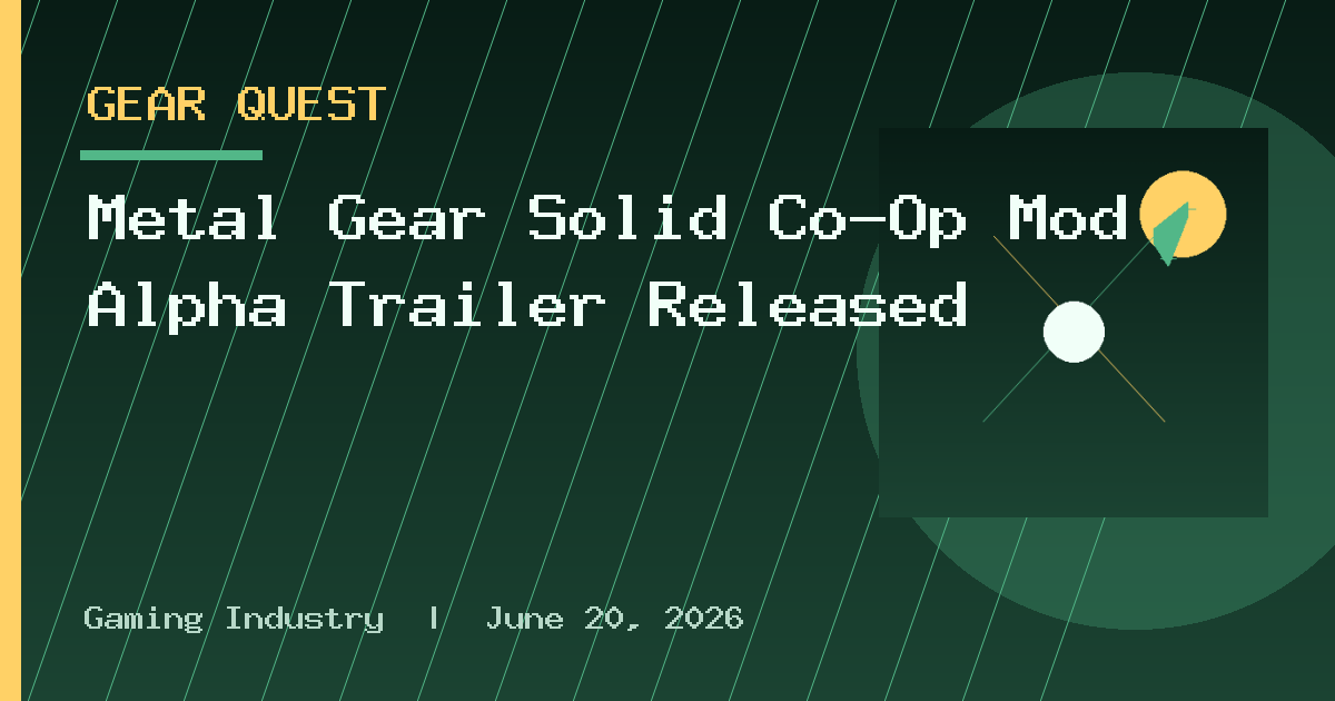 Metal Gear Solid Co-Op Mod Alpha Trailer Released