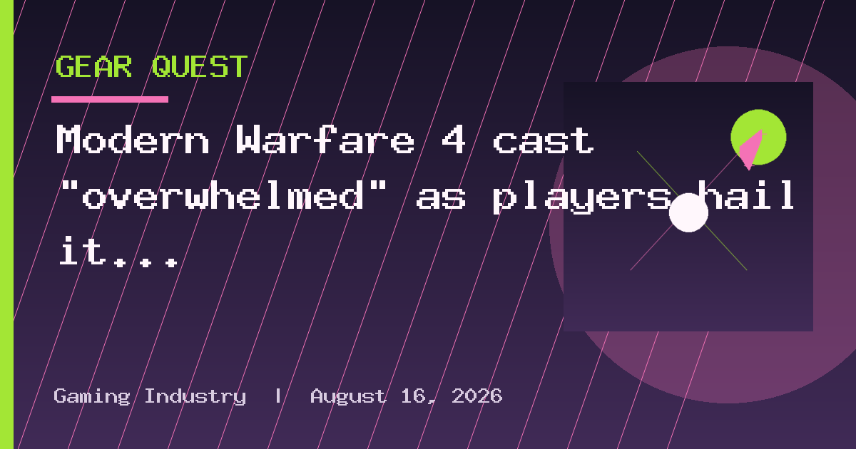 Modern Warfare 4 cast "overwhelmed" as players hail it as the best Call