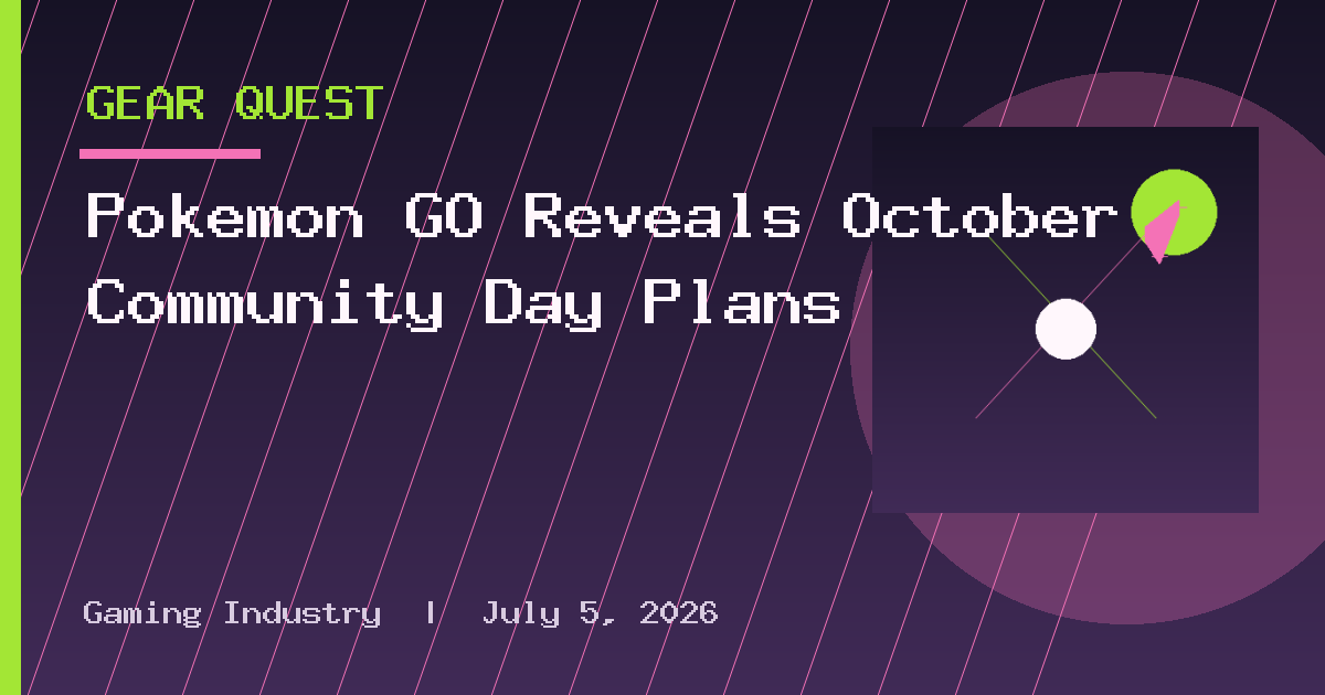 Pokemon GO Reveals October Community Day Plans