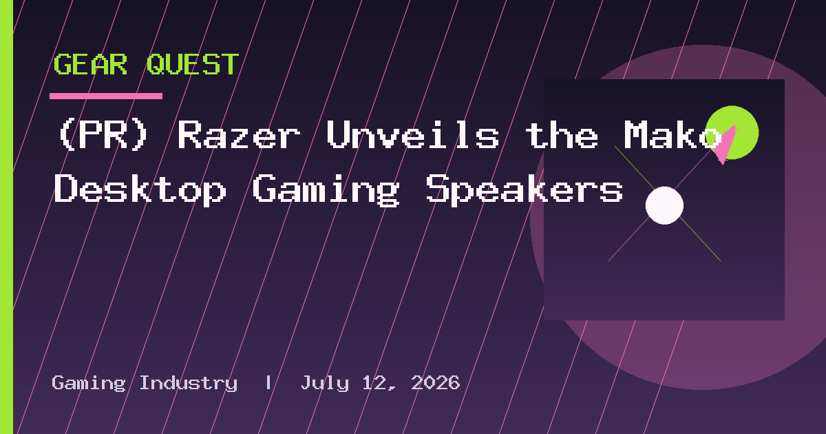 (PR) Razer Unveils the Mako Desktop Gaming Speakers