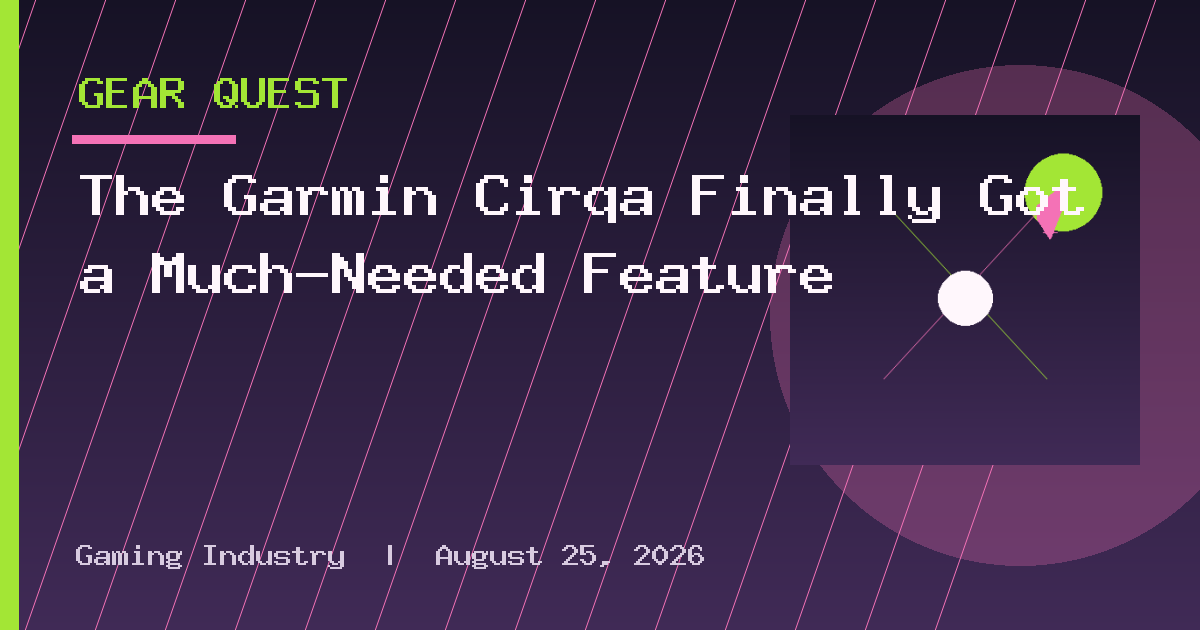 The Garmin Cirqa Finally Got a Much-Needed Feature