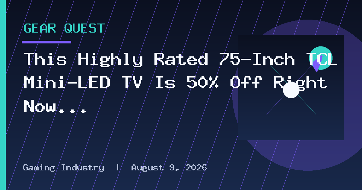 This Highly Rated 75-Inch TCL Mini-LED TV Is 50% Off Right Now