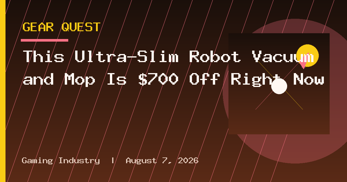 This Ultra-Slim Robot Vacuum and Mop Is $700 Off Right Now
