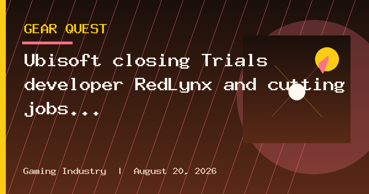 Ubisoft closing Trials developer RedLynx and cutting jobs in Singapore studio